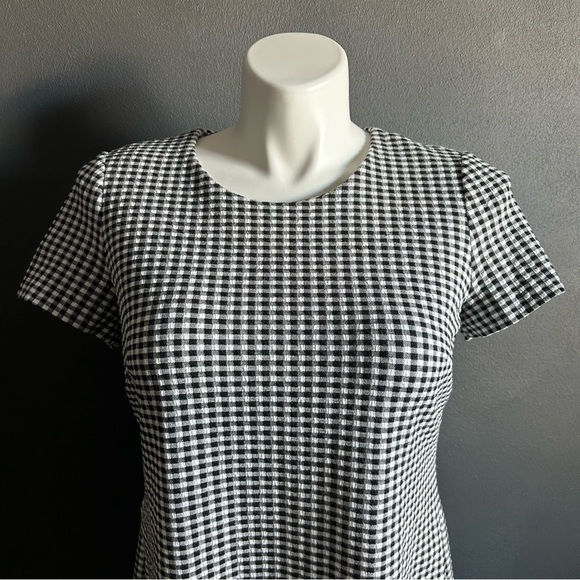 Calvin Klein Black & White Checkered Sheath Dress - Picture 3 of 7